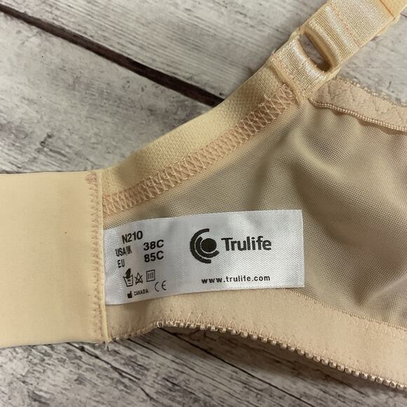 Trulife Naturalwear Mastectomy Bra Womens 38C Nude Beige Wireless 210 - Picture 9 of 13